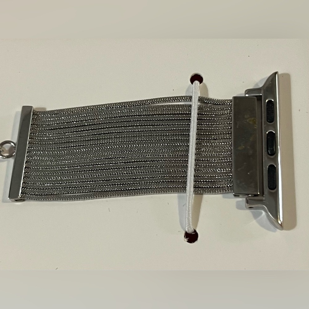 NEW KESSARIS Silver Chain Adjustable Apple Watchband - Picture 4 of 5